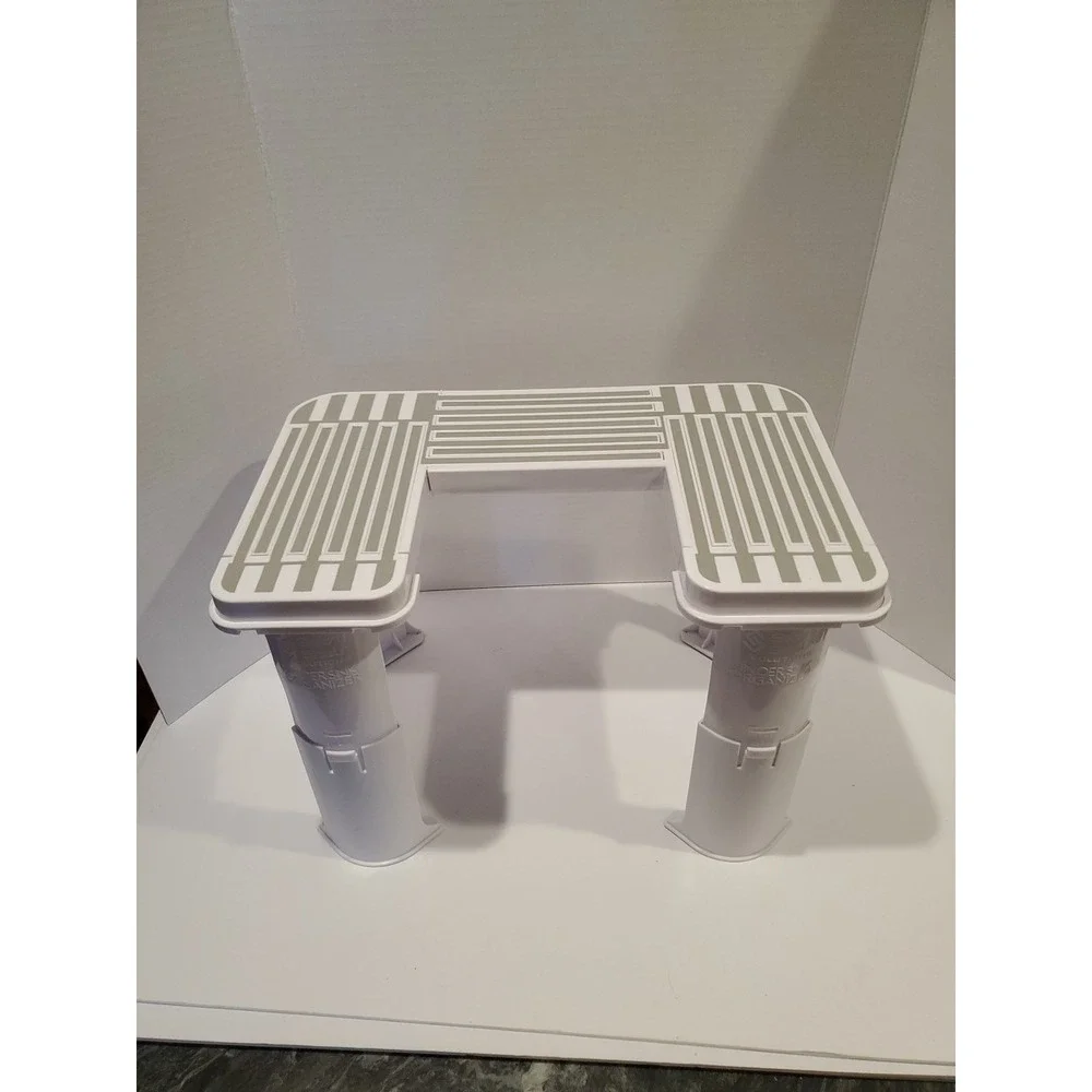 Savvy Shelf Under Sink Organizer Adjustable Expandable Cabinet Shelf White